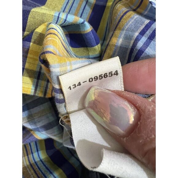 TRUE RELIGION Plaid Embroidered Western SNAP Button Down Long Sleeve S Cowboy - Picture 10 of 13